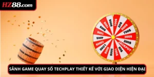 Sảnh game quay số Techplay được thiết kế với giao diện hiện đại